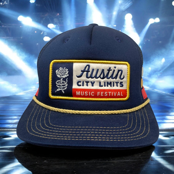 Austin City Limits Music Festival Howler Bros Snapback Rope Trucker Hat Stripes - Picture 1 of 7